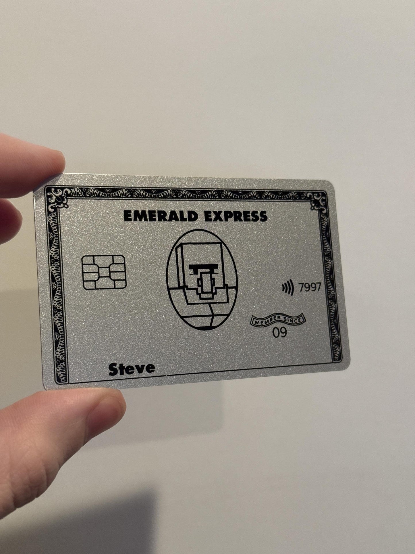 Inspired by Minecraft Pretend Credit Card Novelty Prop Card  -Villager Emerald Express