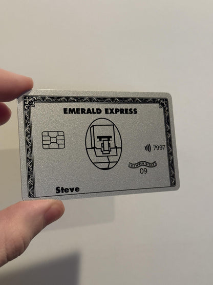 Inspired by Minecraft Pretend Credit Card Novelty Prop Card  -Villager Emerald Express
