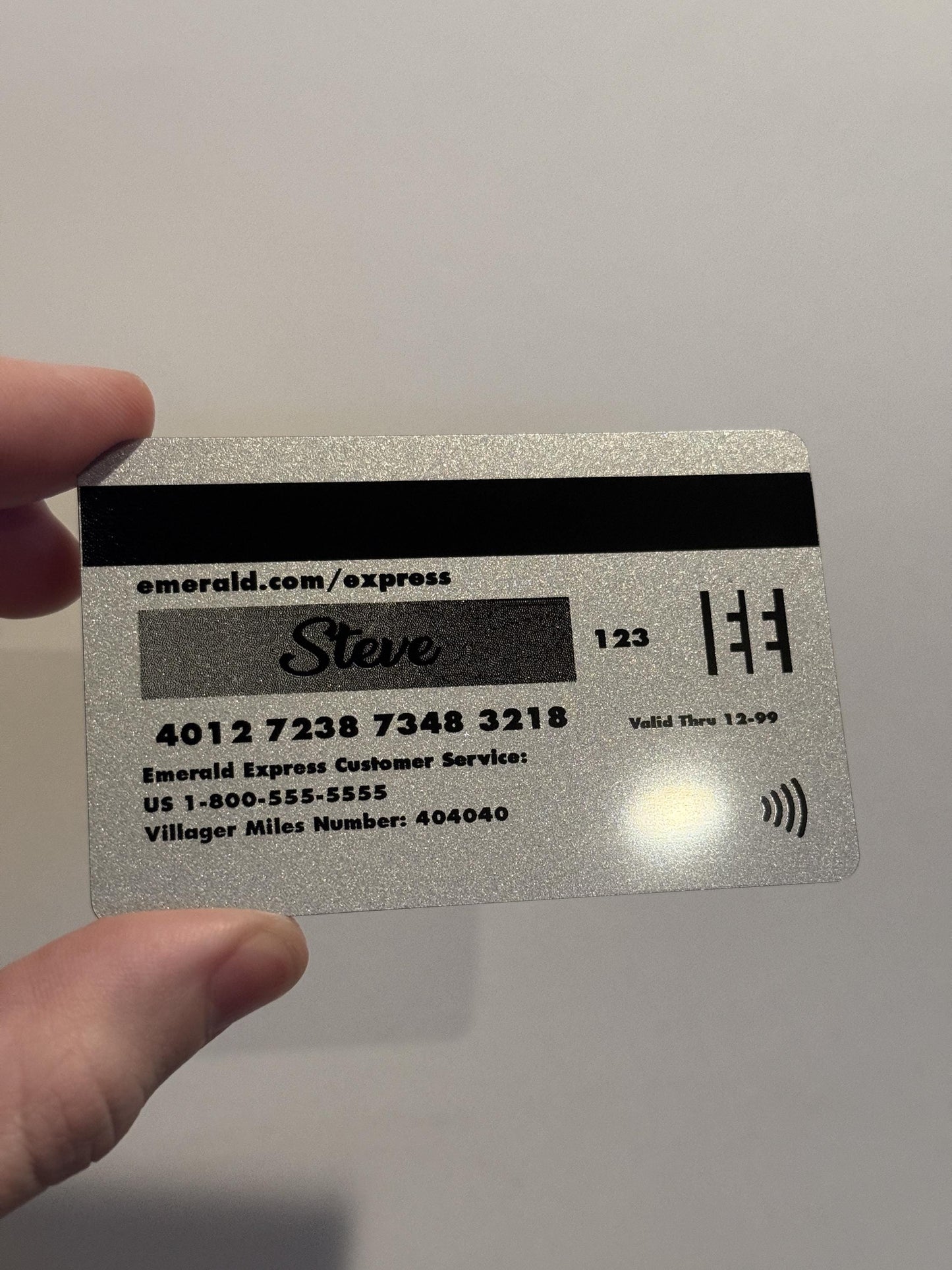 Inspired by Minecraft Pretend Credit Card Novelty Prop Card  -Villager Emerald Express