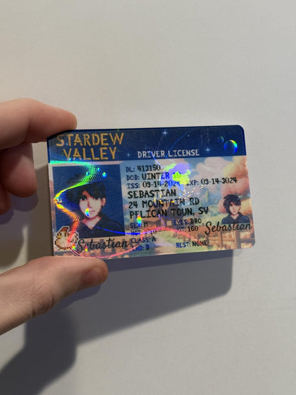 Inspired by Stardew Valley Driver License: Novelty Video Game ID Card