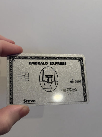 Inspired by Minecraft Pretend Credit Card Novelty Prop Card  -Villager Emerald Express