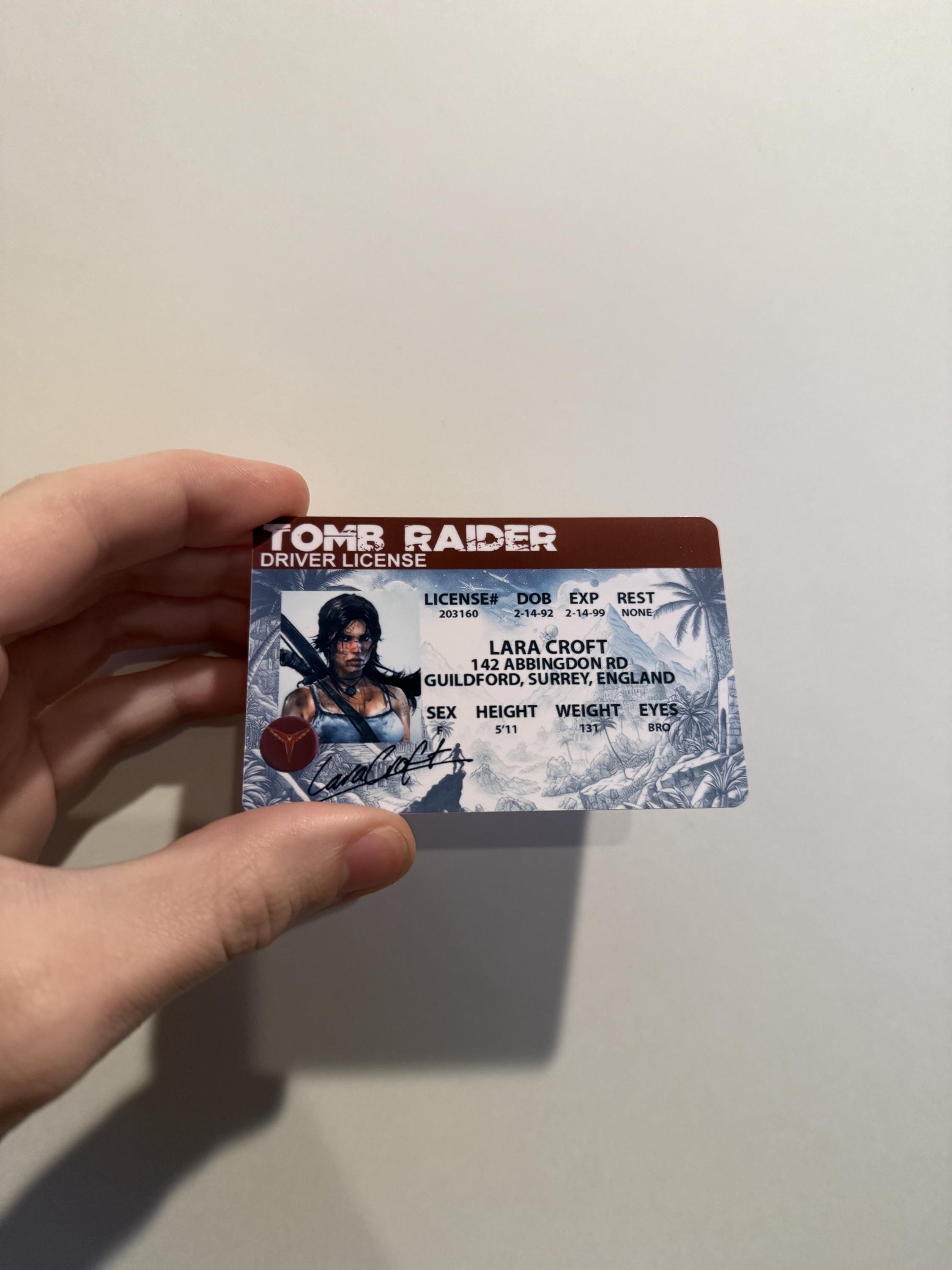 Adventure-game–inspired custom PVC card with rugged design, wallet-size plastic insert